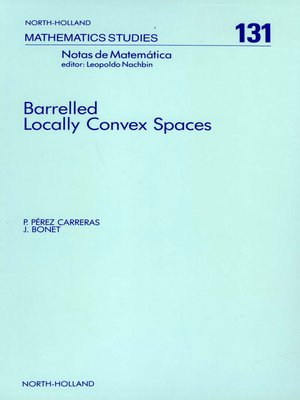 cover image of Barrelled Locally Convex Spaces
